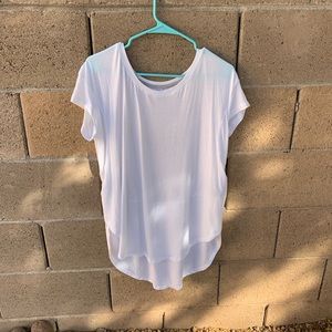 White Champion athletic shirt in women’s medium